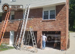 Steel City Garage Doors 2 Single Garage Doors to One Double Before